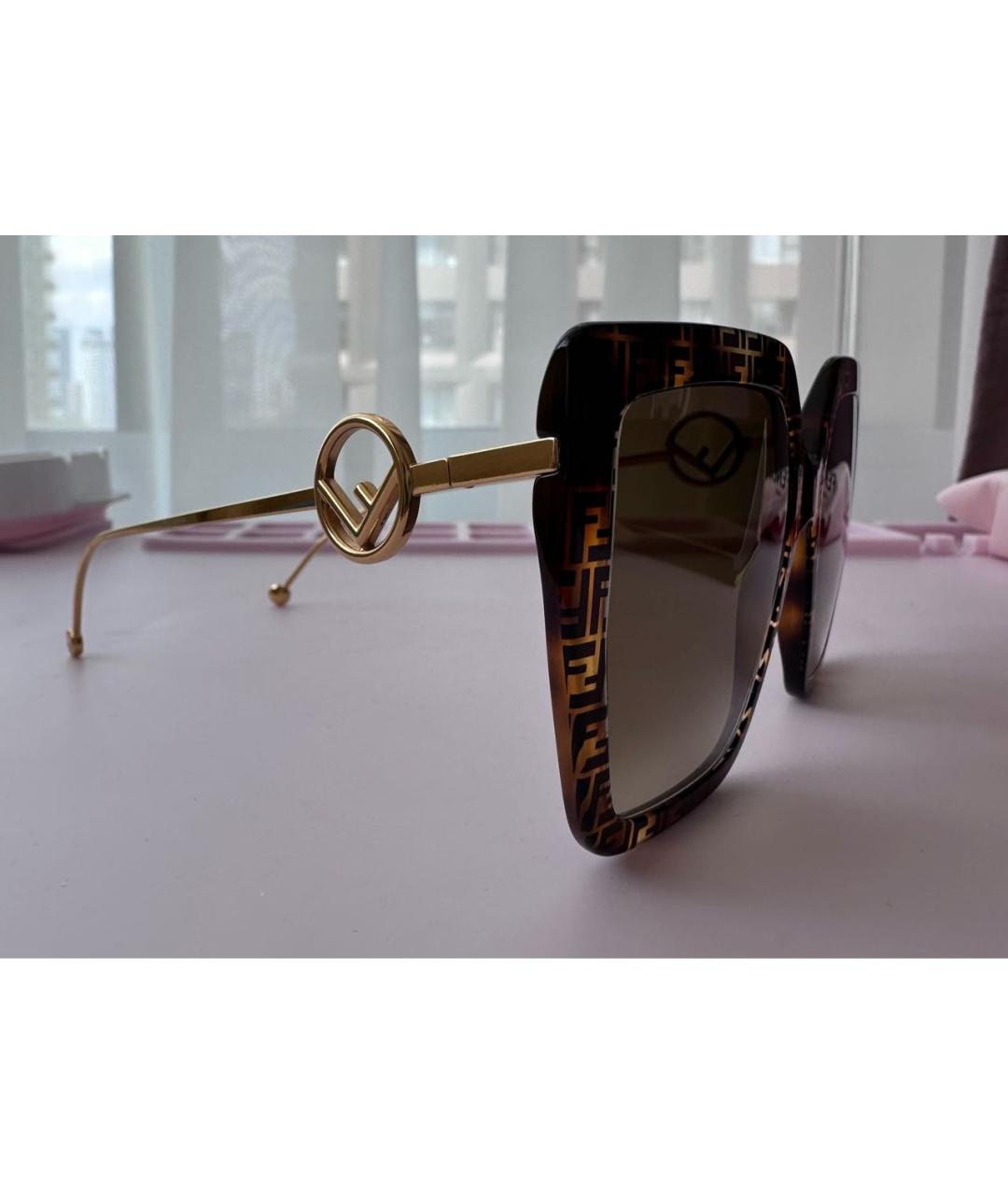 FENDI Красные солнцезащитные очки, фото 2