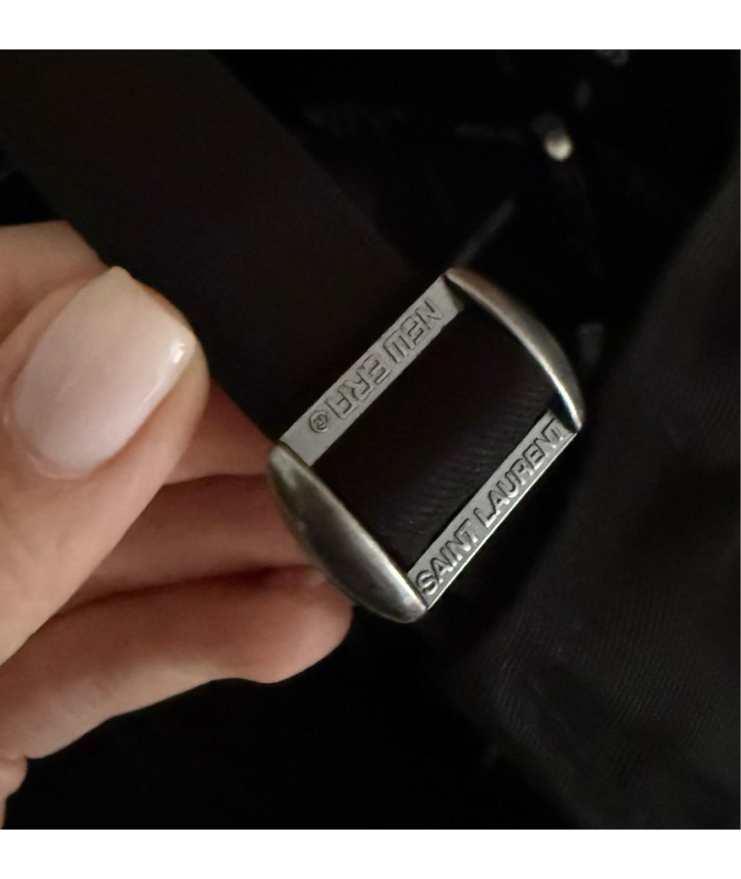 SAINT LAURENT Черная хлопковая кепка, фото 3