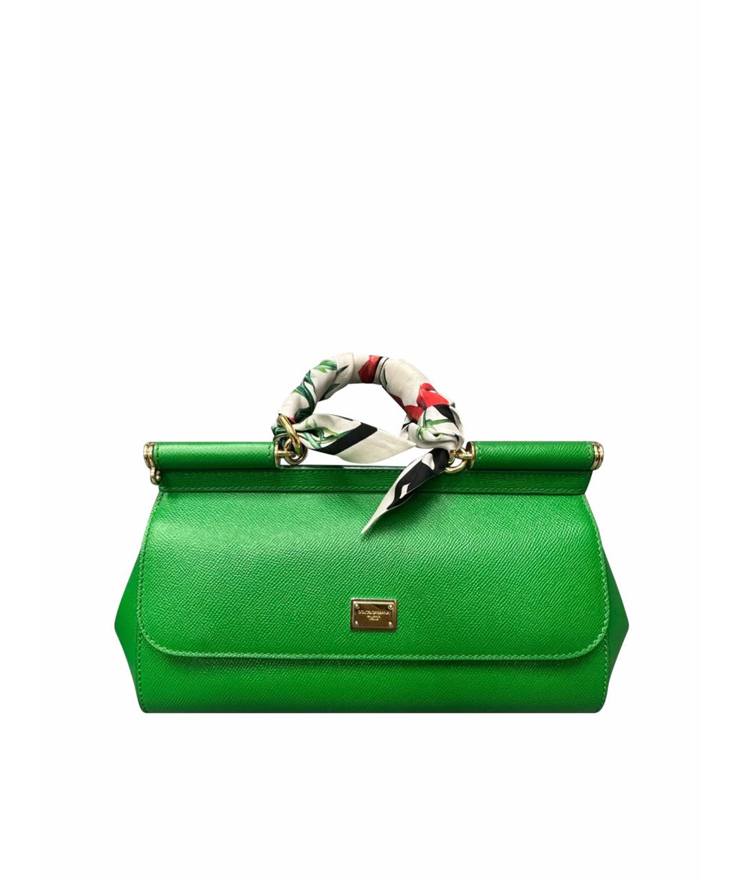 DOLCE&GABBANA Зеленая кожаная сумка через плечо, фото 1