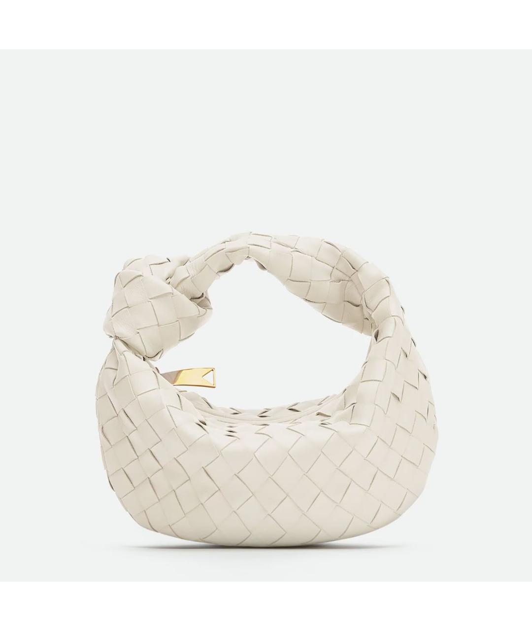 BOTTEGA VENETA Белая кожаная сумка тоут, фото 7