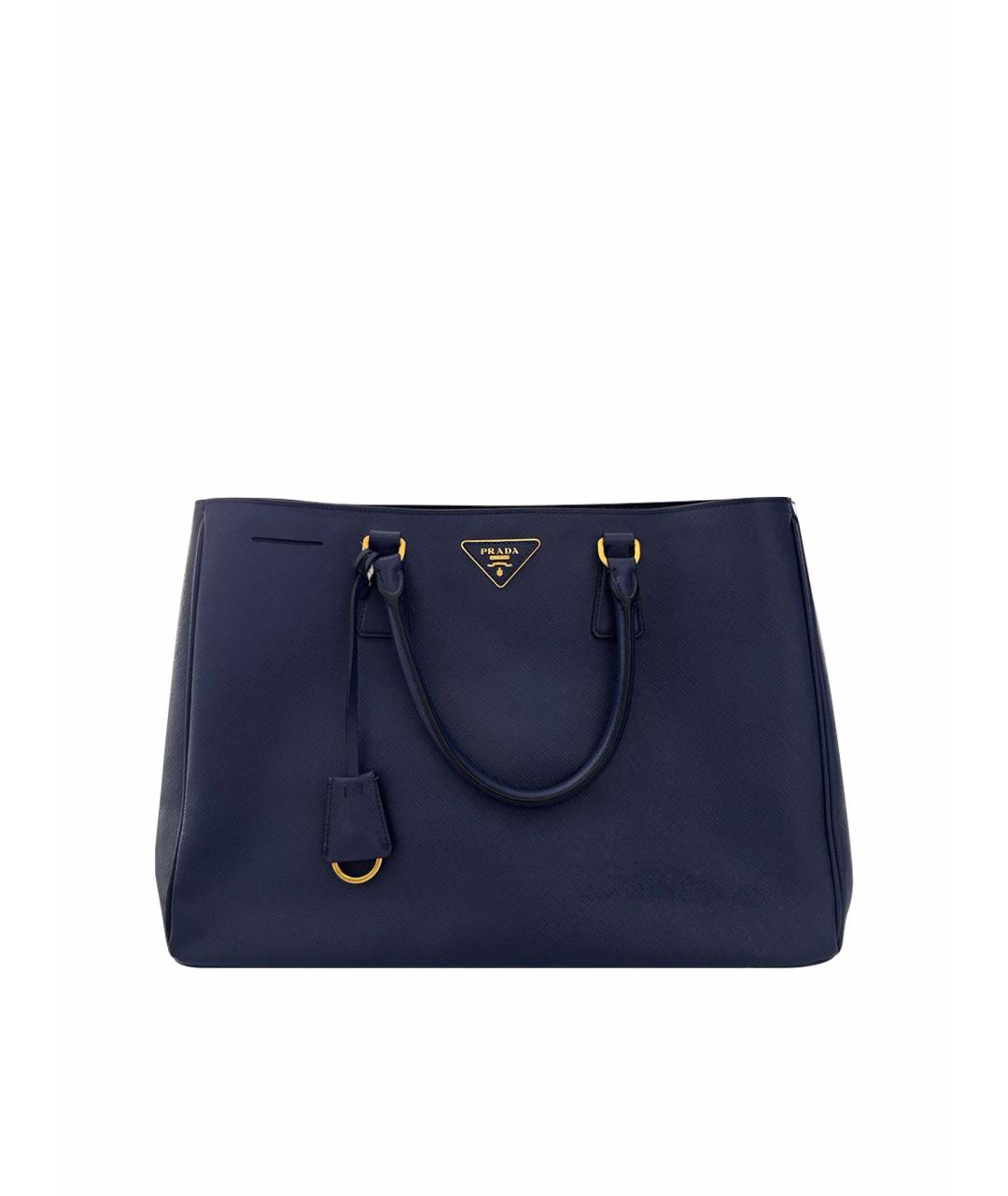 PRADA Синяя кожаная сумка тоут, фото 1