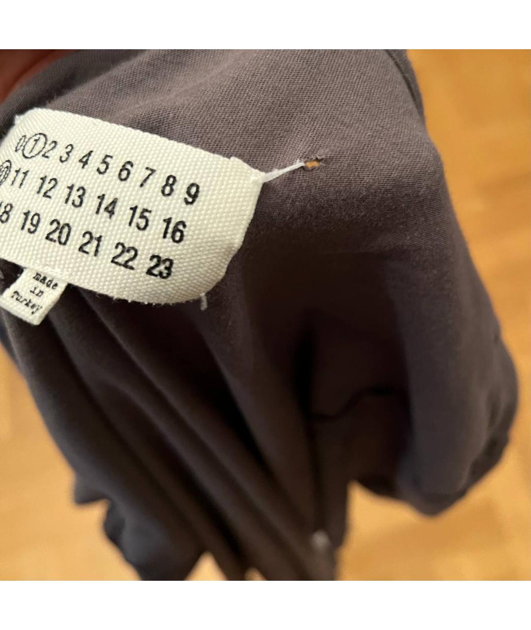 MM6 MAISON MARGIELA Антрацитовая хлопковая футболка, фото 7