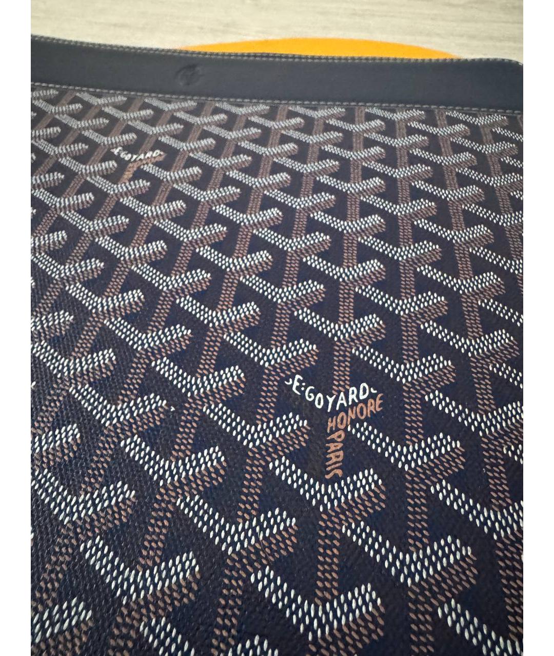 GOYARD Синяя кожаная папка для документов, фото 2