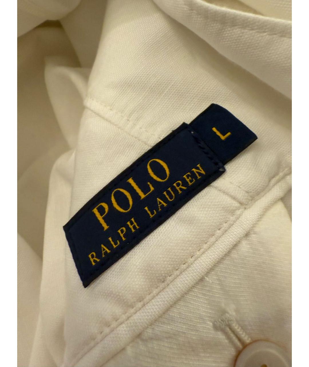 POLO RALPH LAUREN Белый хлопковый пиджак, фото 3
