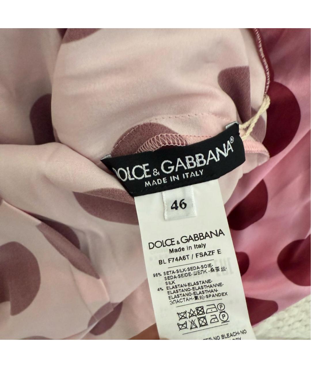 DOLCE&GABBANA Мульти шелковая блузы, фото 5