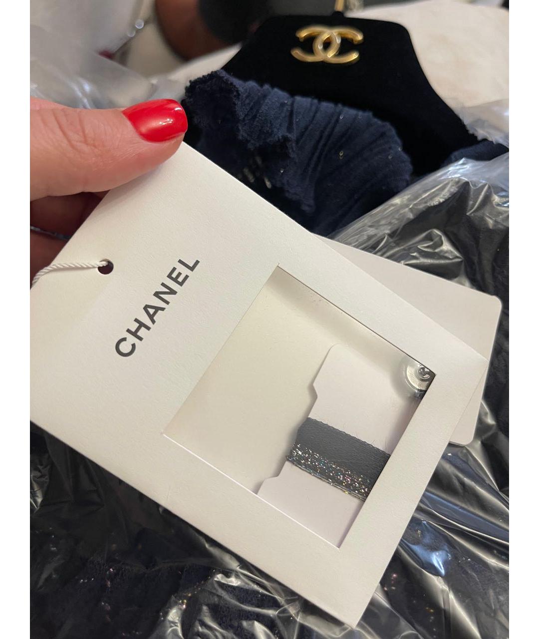 CHANEL Синее полиэстеровое вечернее платье, фото 5