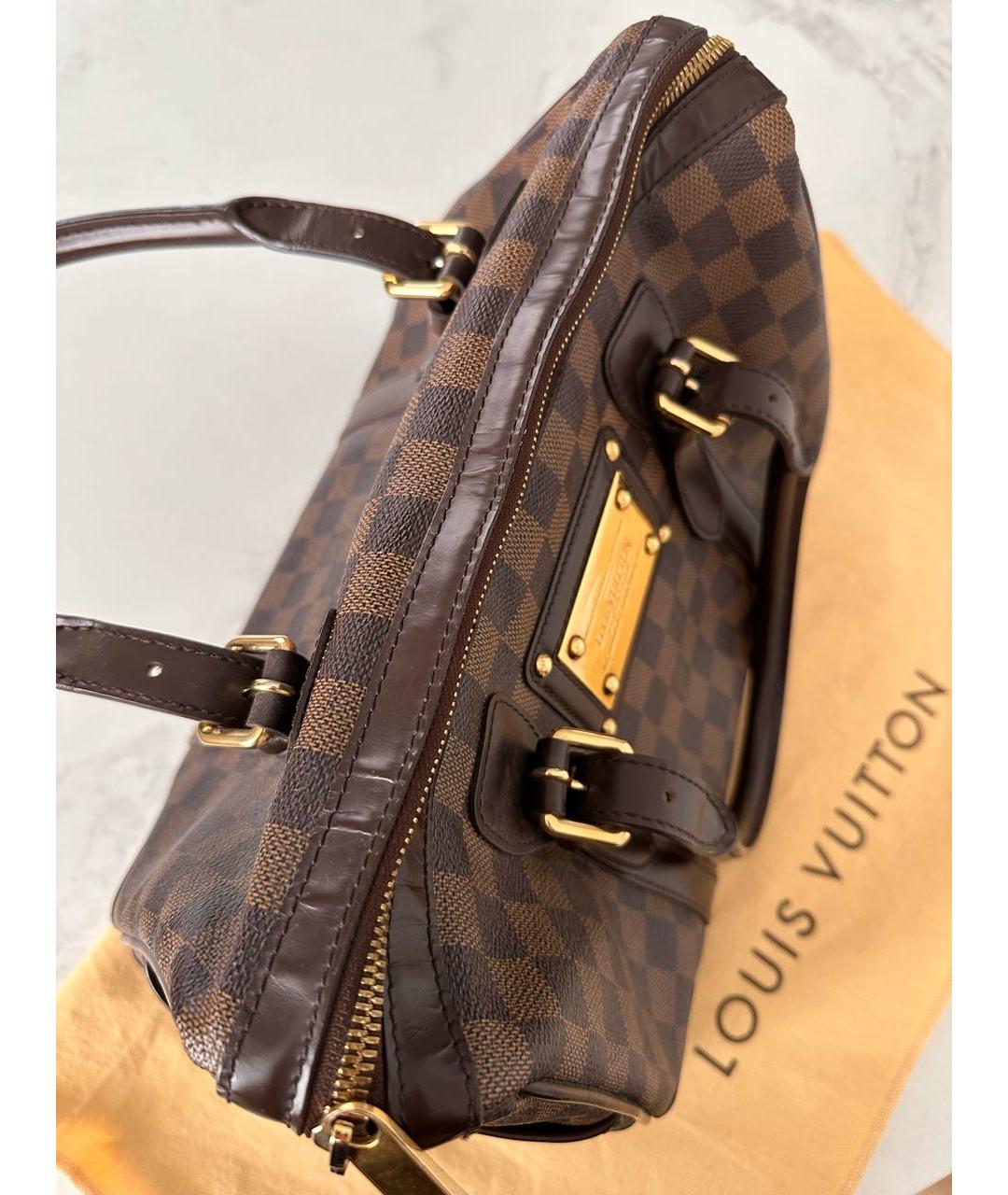 LOUIS VUITTON Коричневая кожаная сумка тоут, фото 2