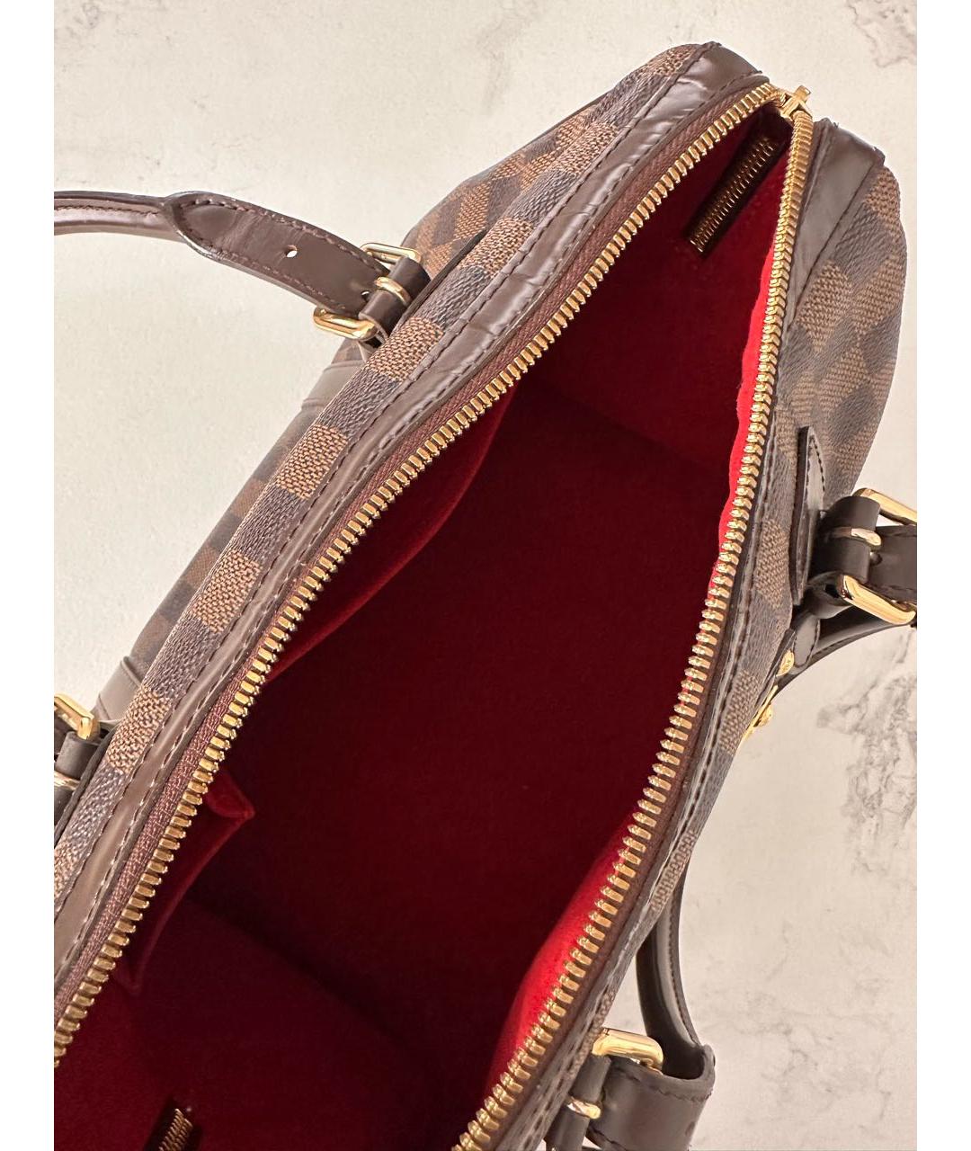 LOUIS VUITTON Коричневая кожаная сумка тоут, фото 4