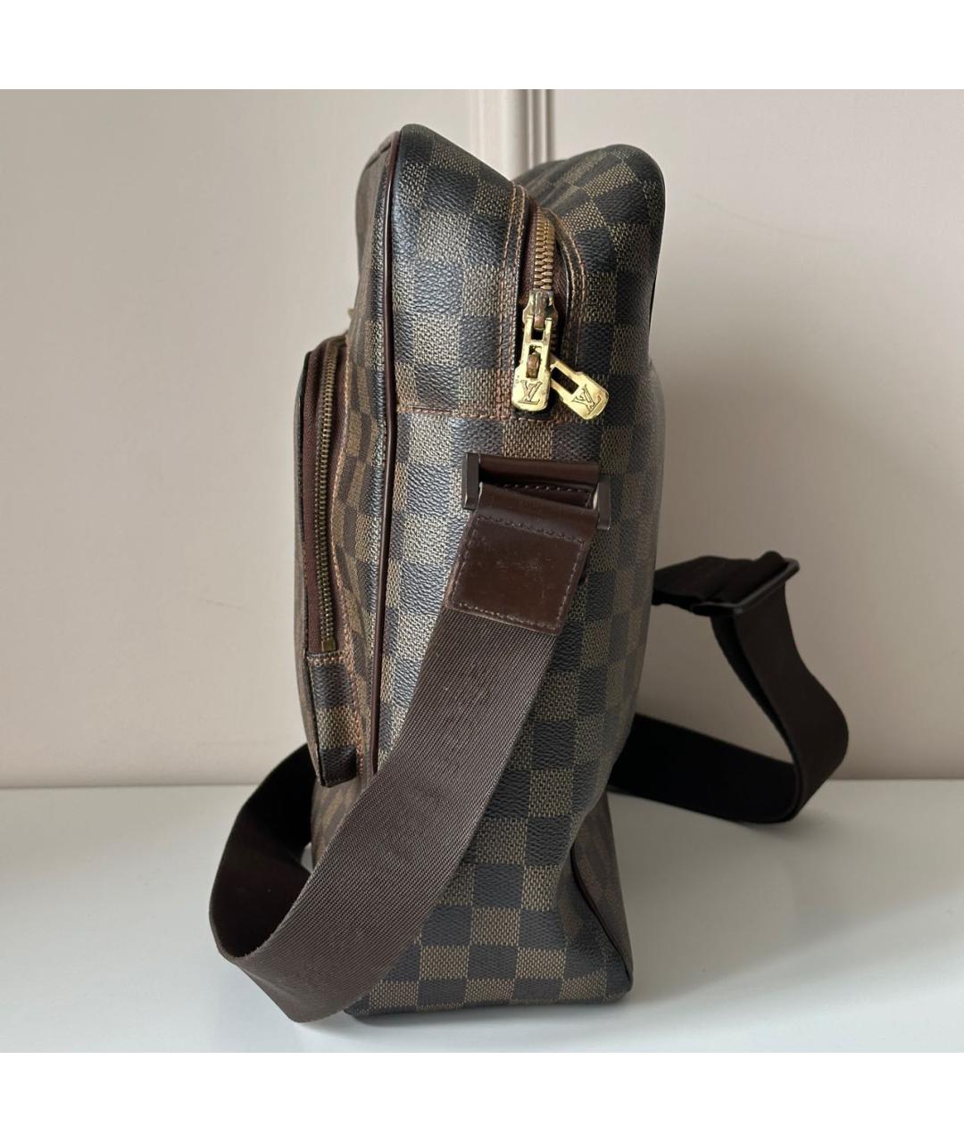 LOUIS VUITTON Коричневая кожаная сумка на плечо, фото 4