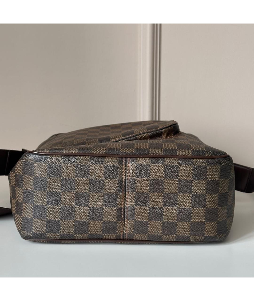 LOUIS VUITTON Коричневая кожаная сумка на плечо, фото 5