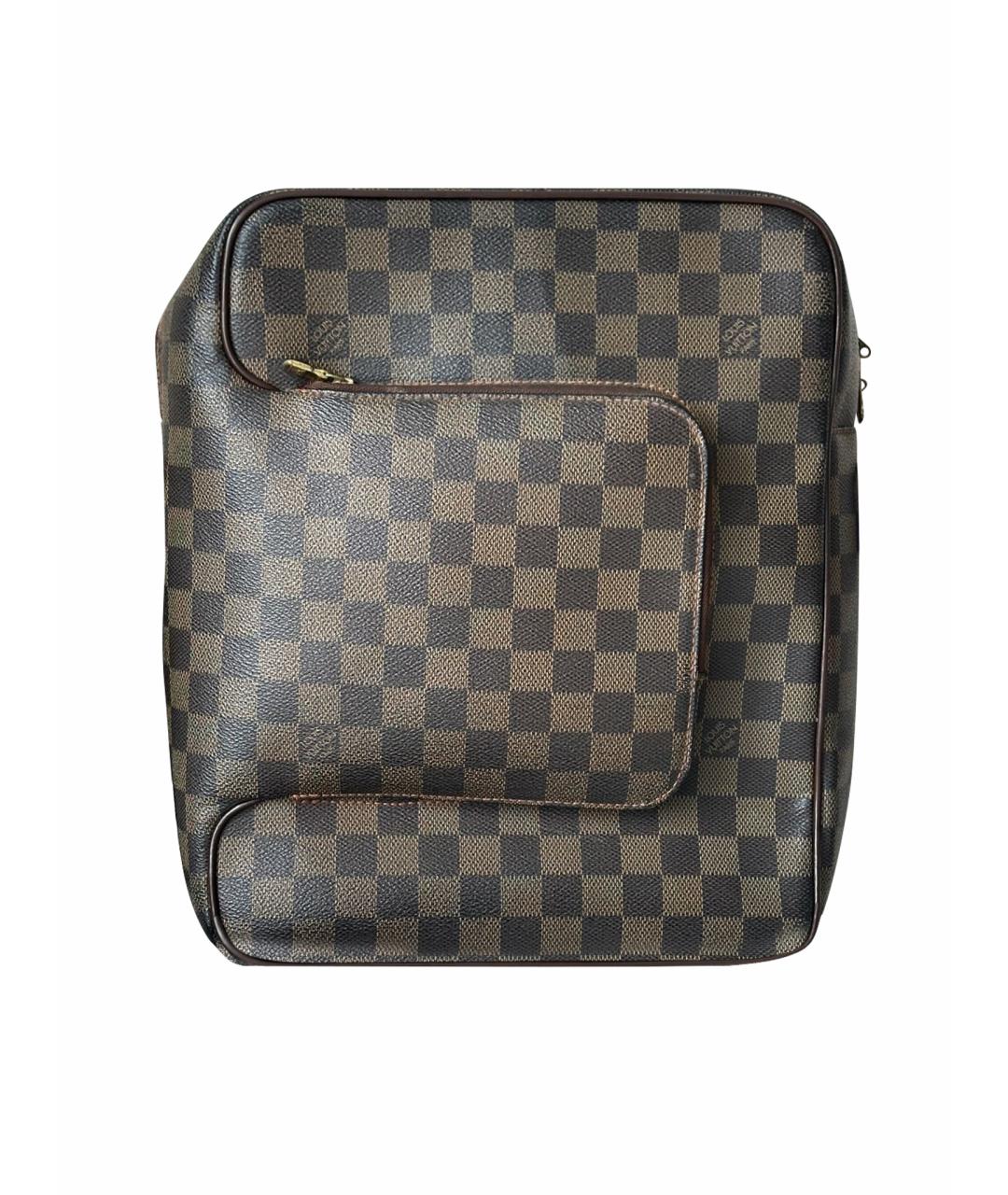 LOUIS VUITTON Коричневая кожаная сумка на плечо, фото 1