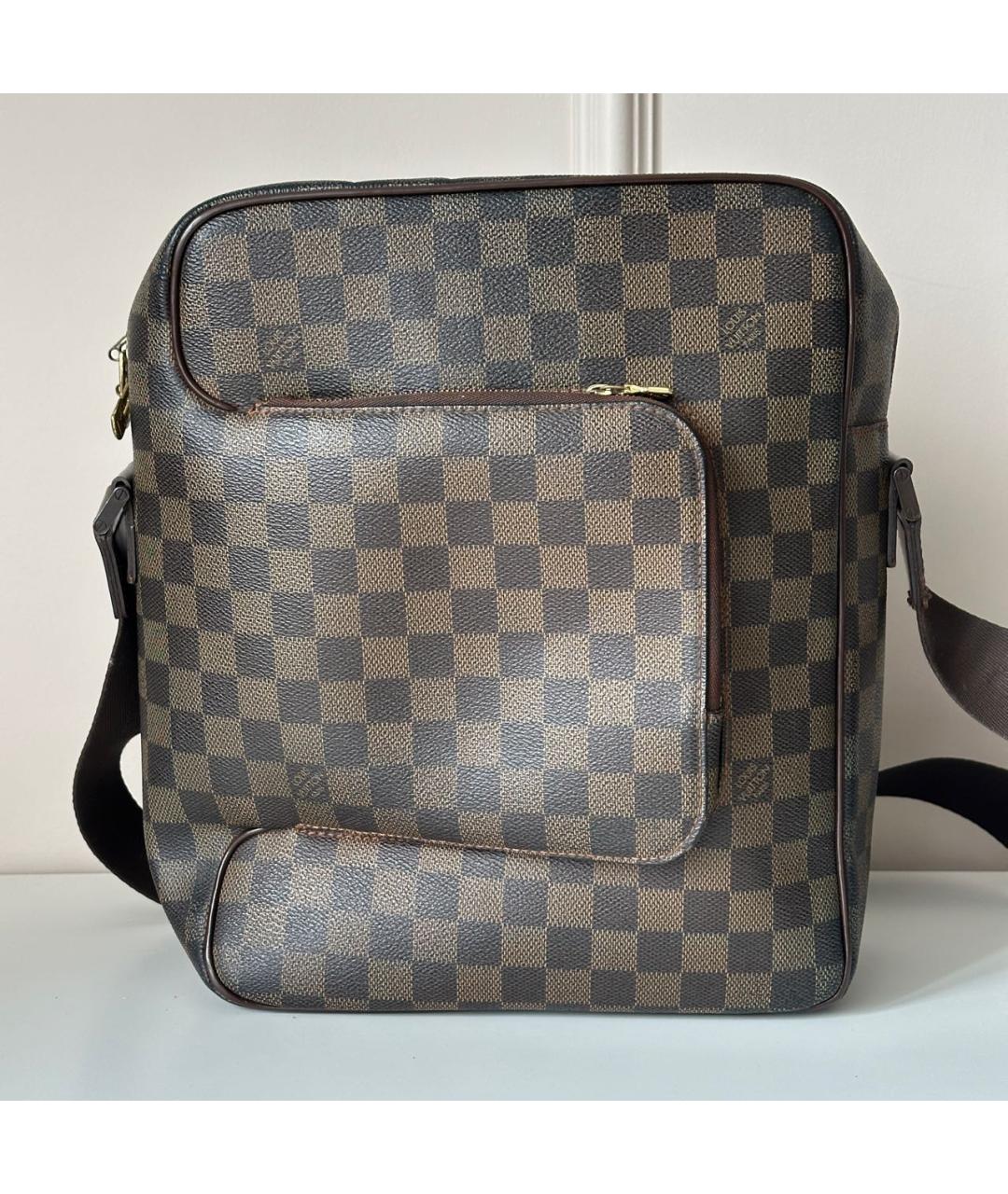 LOUIS VUITTON Коричневая кожаная сумка на плечо, фото 2