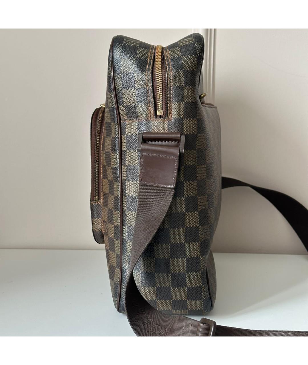 LOUIS VUITTON Коричневая кожаная сумка на плечо, фото 3