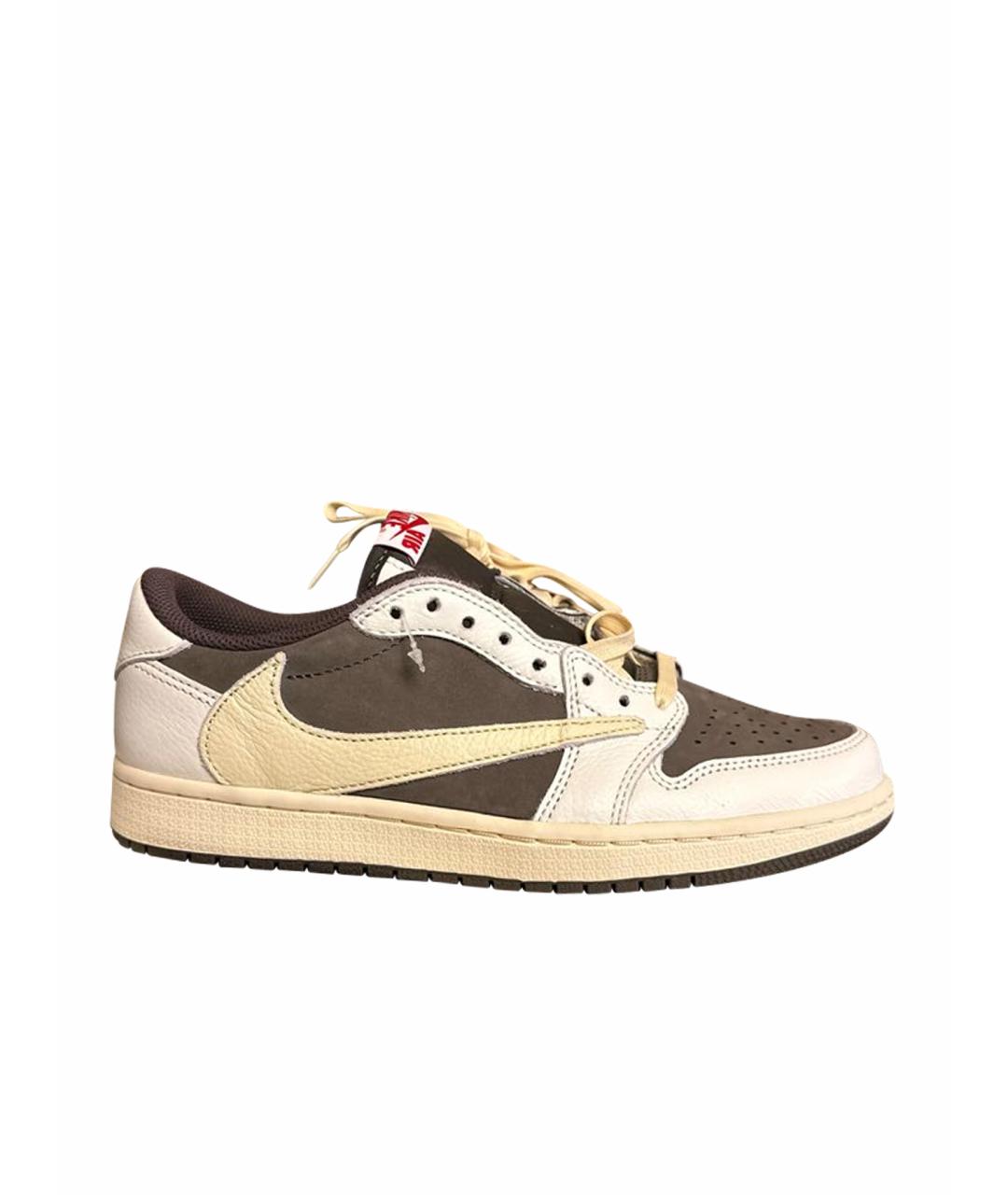 CACTUS JACK BY TRAVIS SCOTT Бежевые кожаные кеды, фото 1