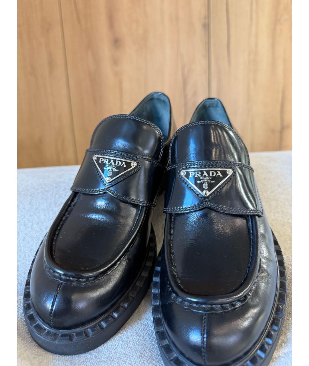 PRADA Черные лоферы, фото 5