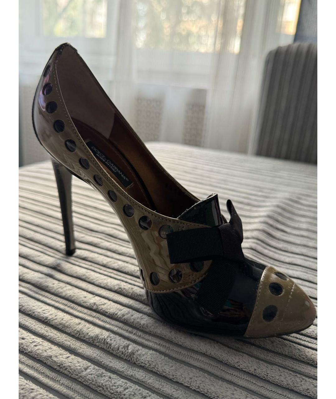 DOLCE&GABBANA Черные туфли из лакированной кожи, фото 5