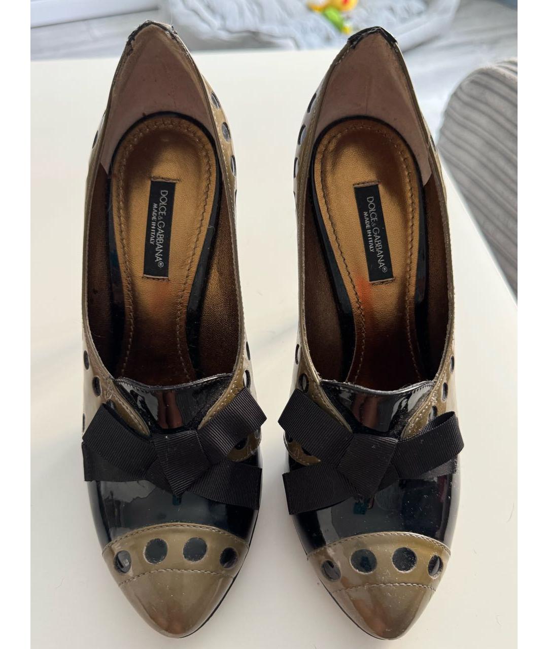 DOLCE&GABBANA Черные туфли из лакированной кожи, фото 2