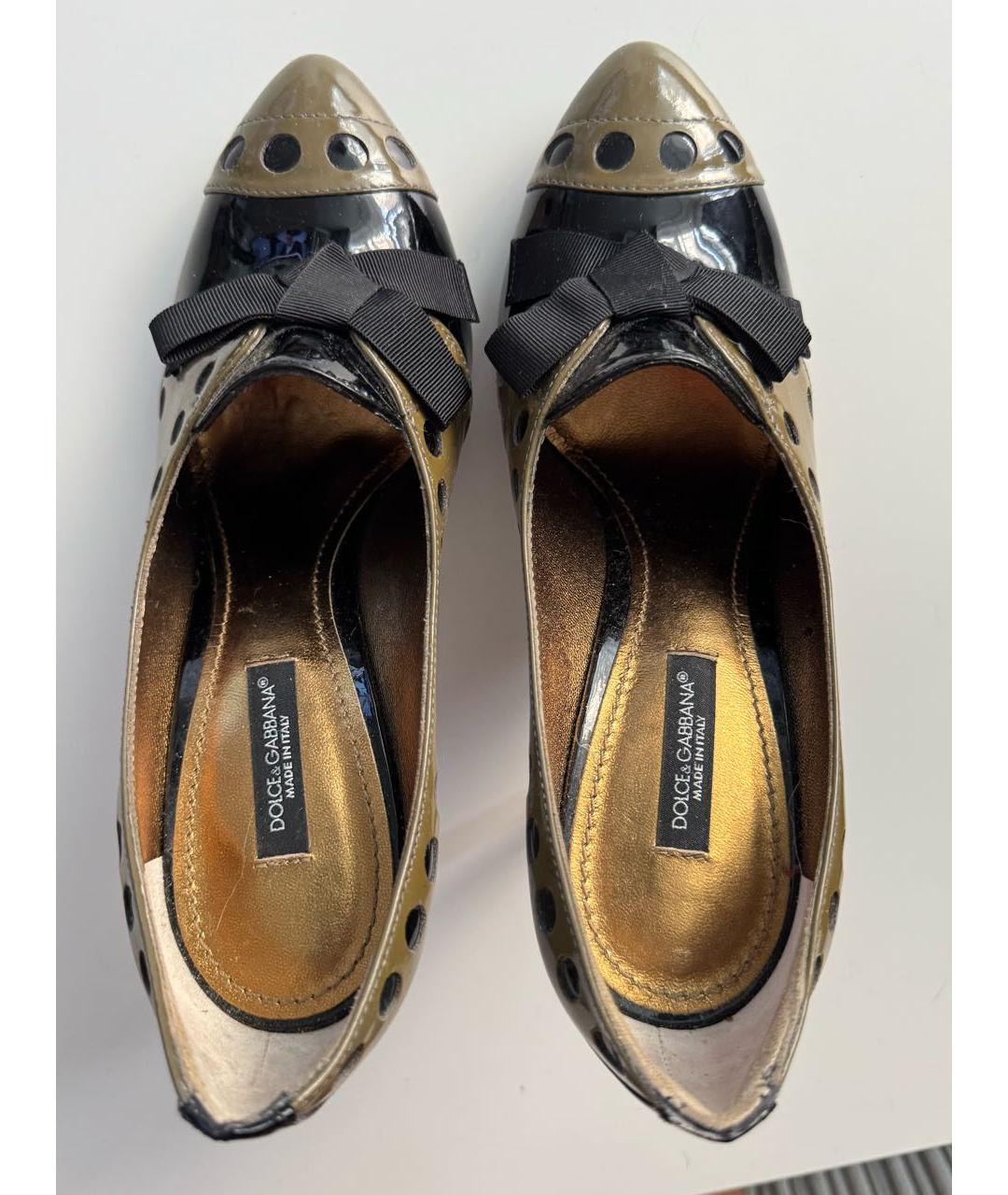 DOLCE&GABBANA Черные туфли из лакированной кожи, фото 3