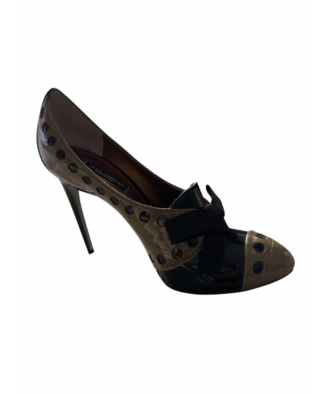 DOLCE&GABBANA Черные туфли из лакированной кожи, фото 1