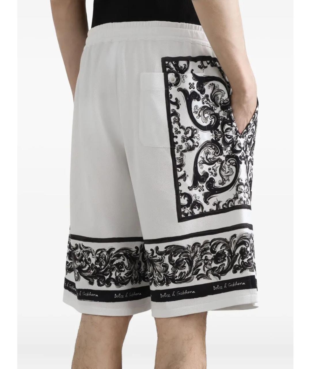 DOLCE&GABBANA Белые хлопковые шорты, фото 5