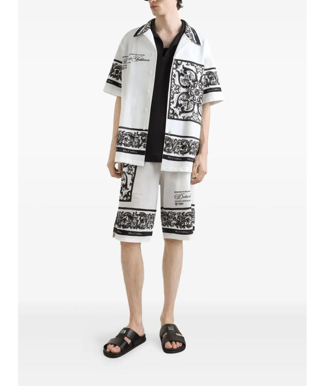 DOLCE&GABBANA Белые хлопковые шорты, фото 2