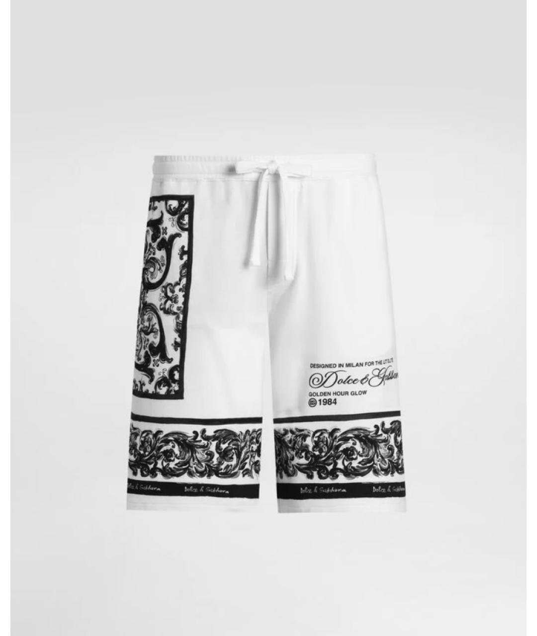 DOLCE&GABBANA Белые хлопковые шорты, фото 6