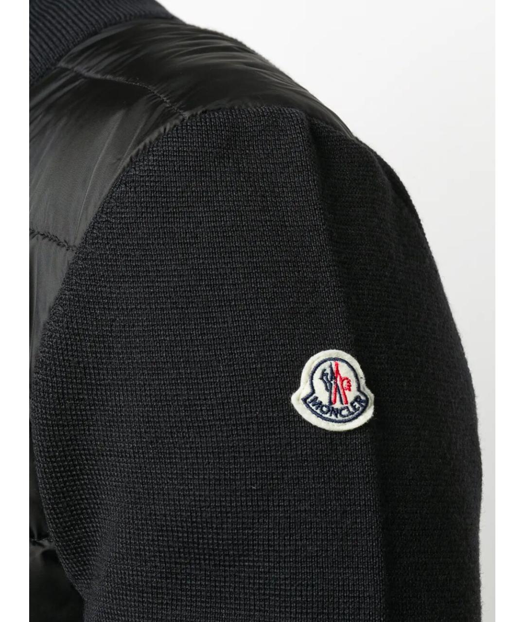 MONCLER Черная синтетическая куртка, фото 5