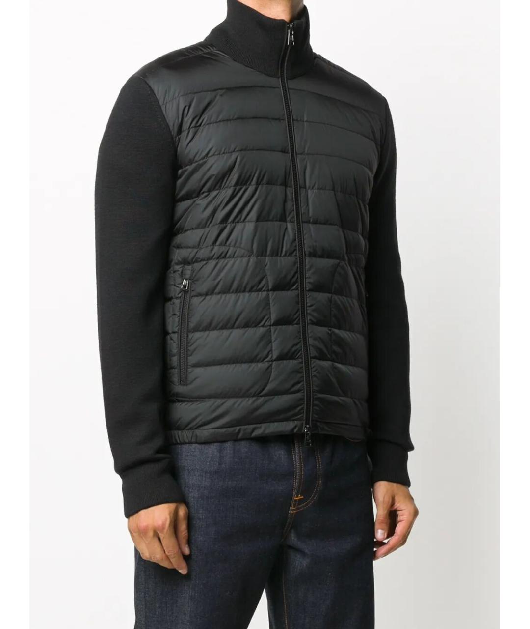 MONCLER Черная синтетическая куртка, фото 4