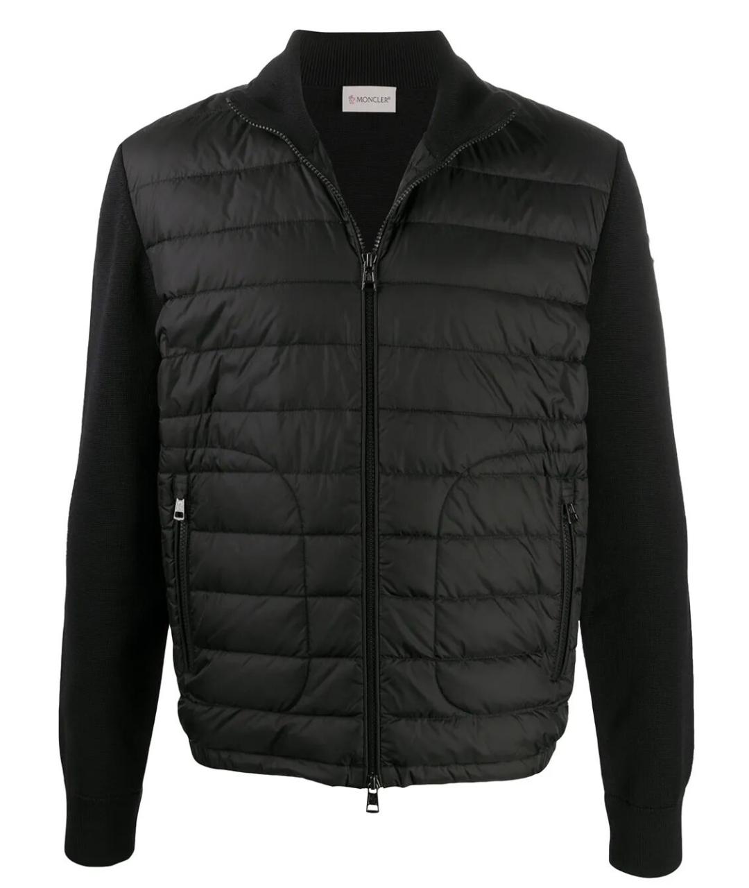 MONCLER Черная синтетическая куртка, фото 1