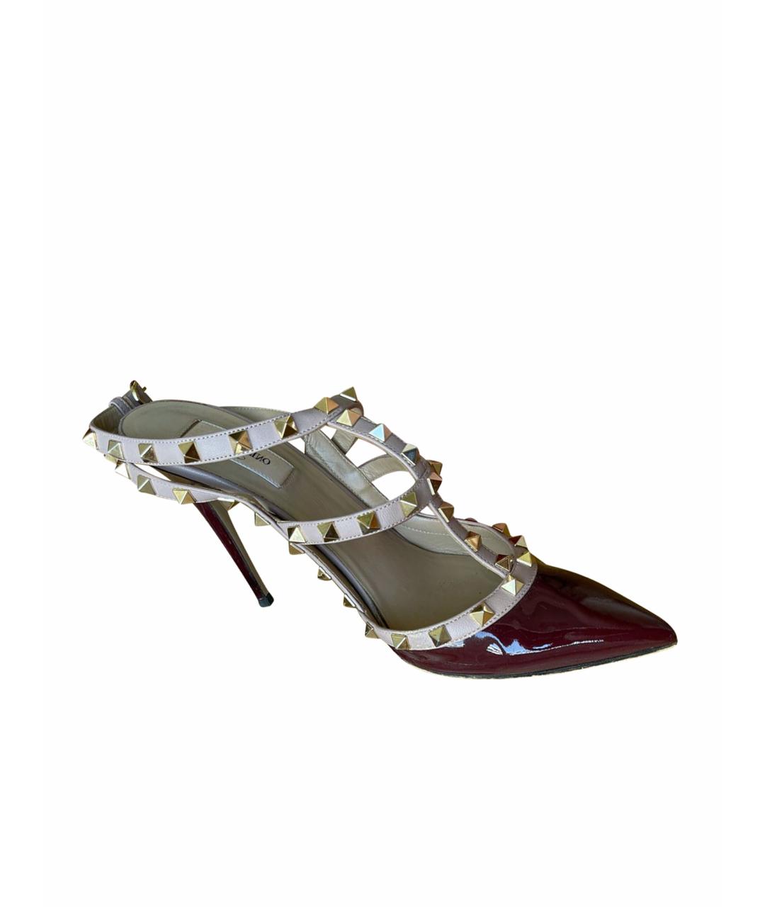 VALENTINO Бордовые туфли из лакированной кожи, фото 1