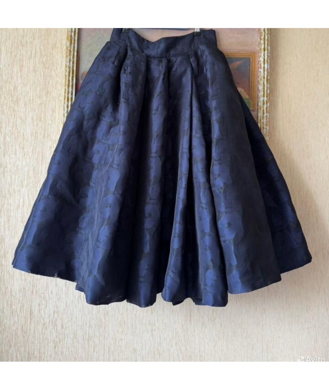 CHRISTIAN DIOR Синяя полиэстеровая юбка макси, фото 8