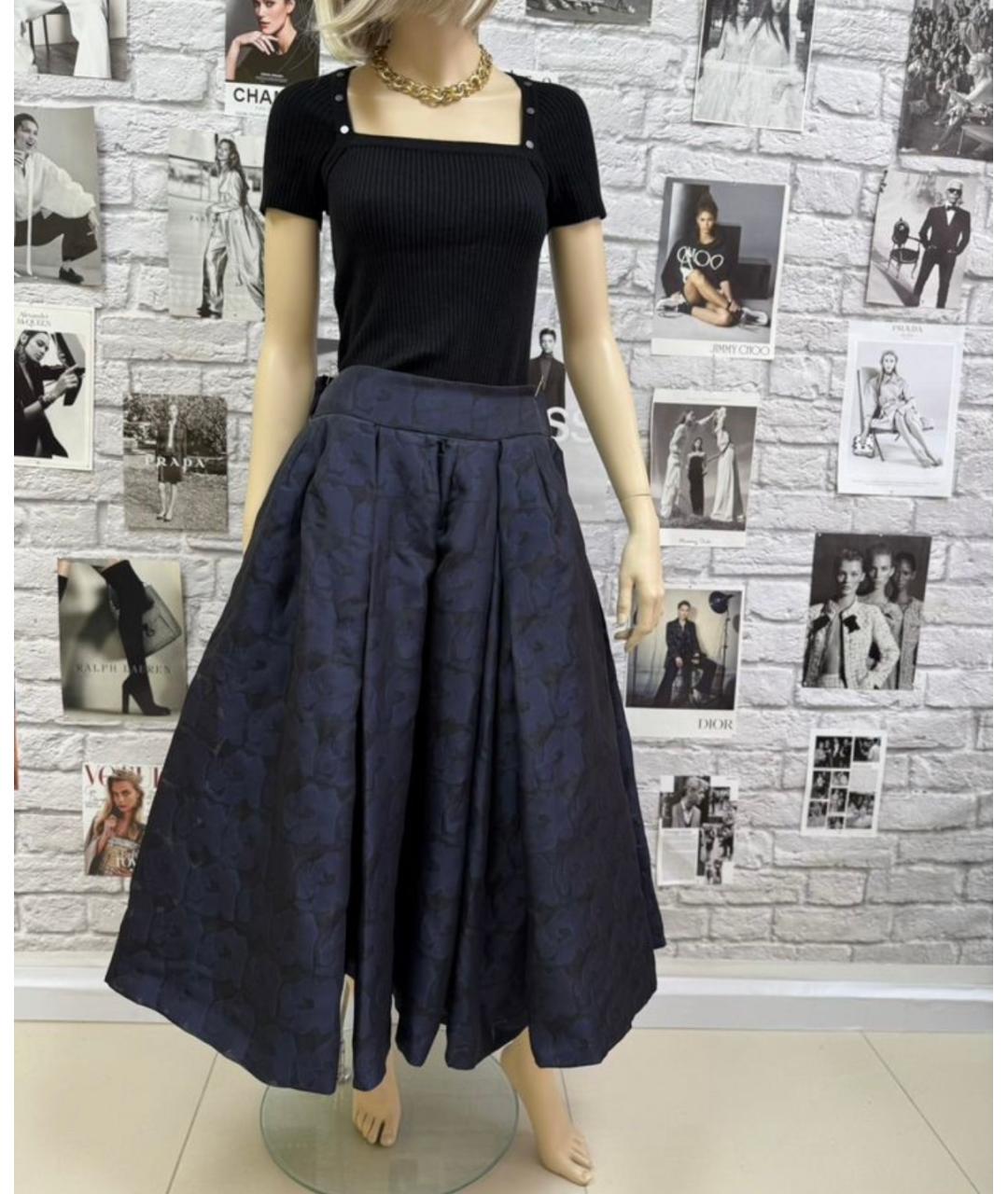 CHRISTIAN DIOR Синяя полиэстеровая юбка макси, фото 6