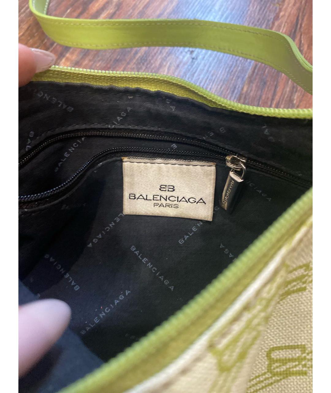 BALENCIAGA Зеленая кожаная сумка через плечо, фото 4