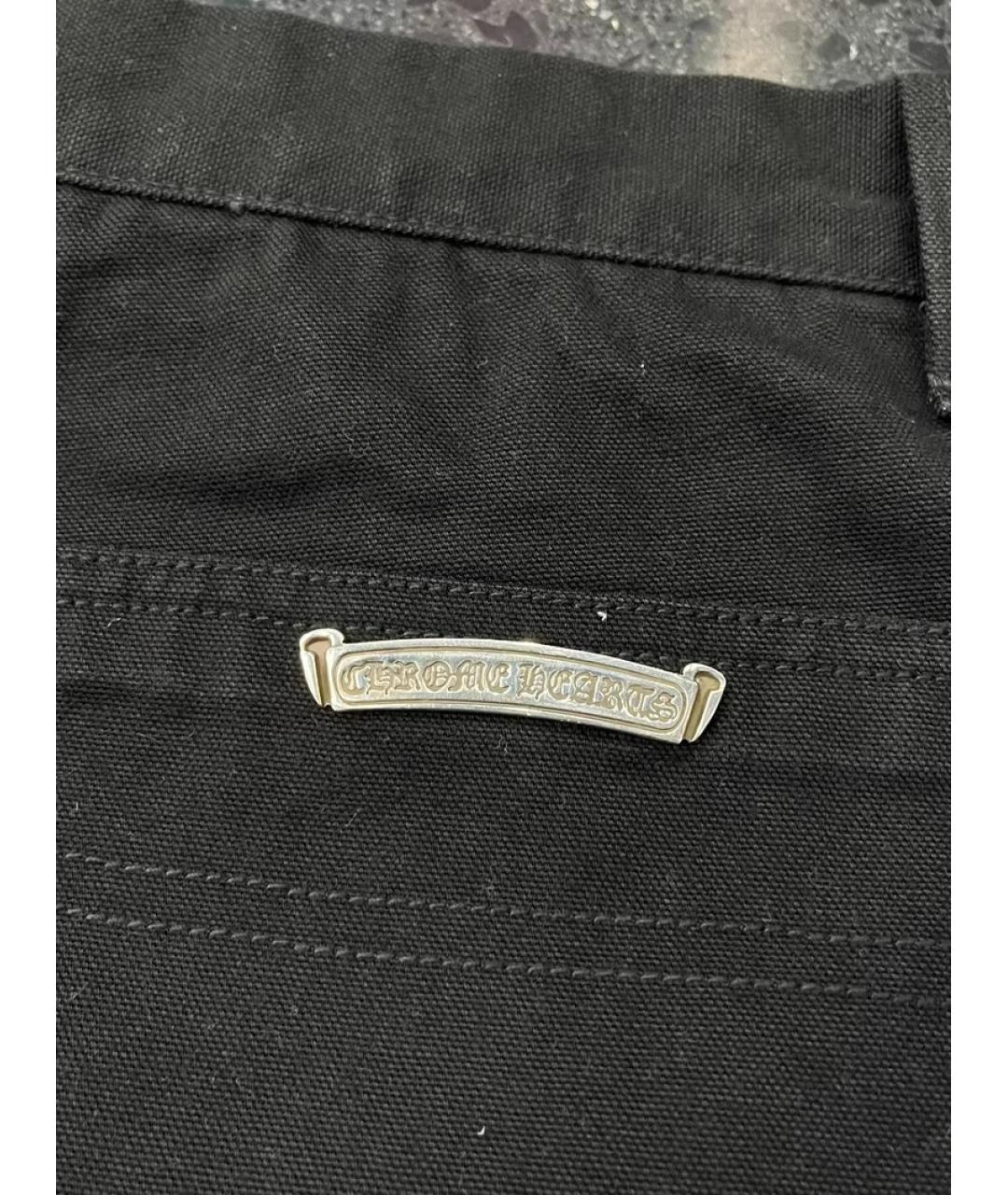 CHROME HEARTS Черные хлопковые прямые джинсы, фото 5