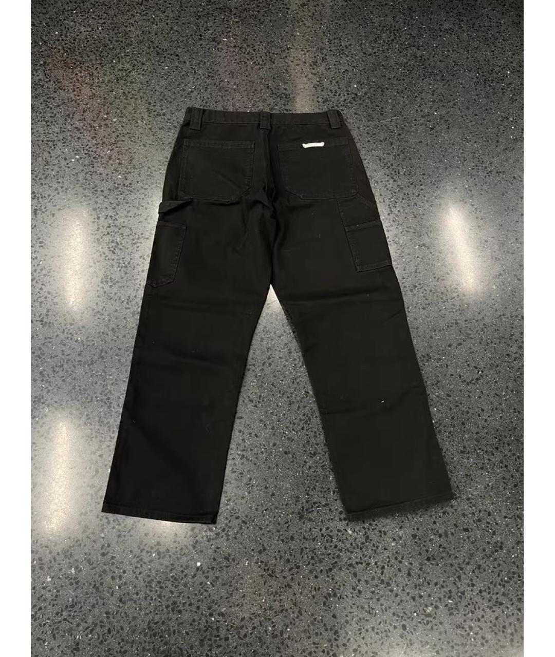 CHROME HEARTS Черные хлопковые прямые джинсы, фото 2