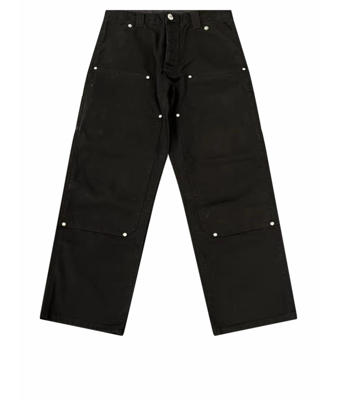 CHROME HEARTS Черные хлопковые прямые джинсы, фото 1