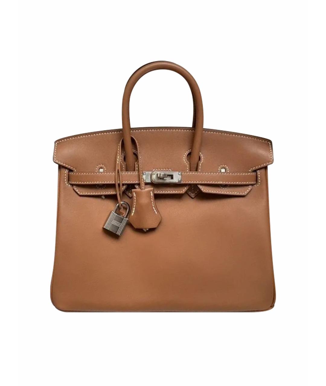 HERMES Коричневая кожаная сумка тоут, фото 1