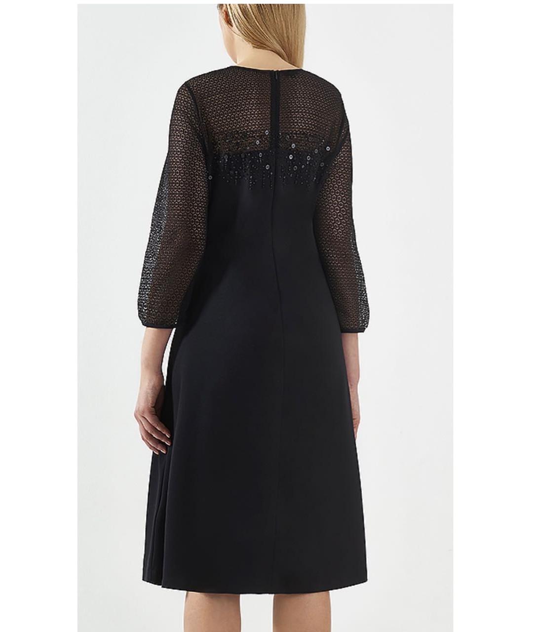 ESCADA Черное вискозное повседневное платье, фото 4