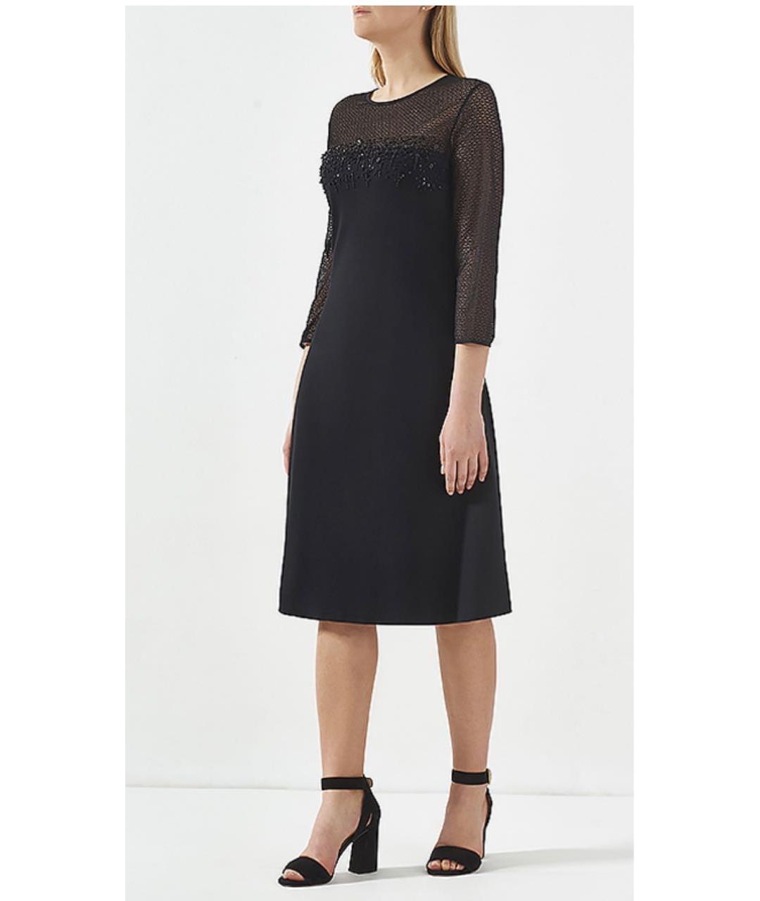 ESCADA Черное вискозное повседневное платье, фото 2