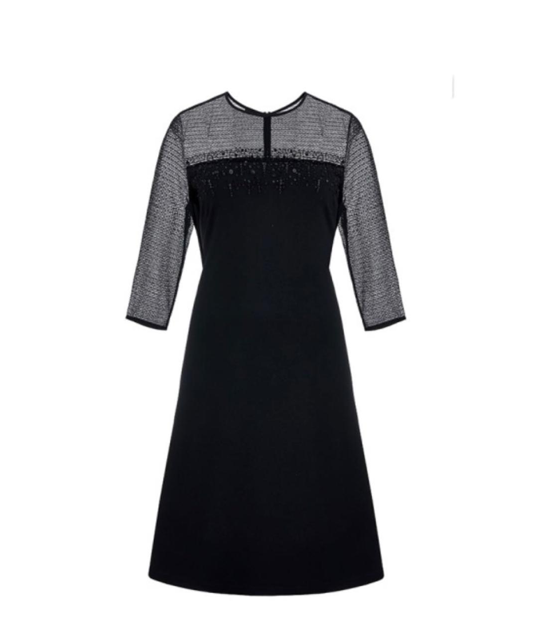 ESCADA Черное вискозное повседневное платье, фото 6