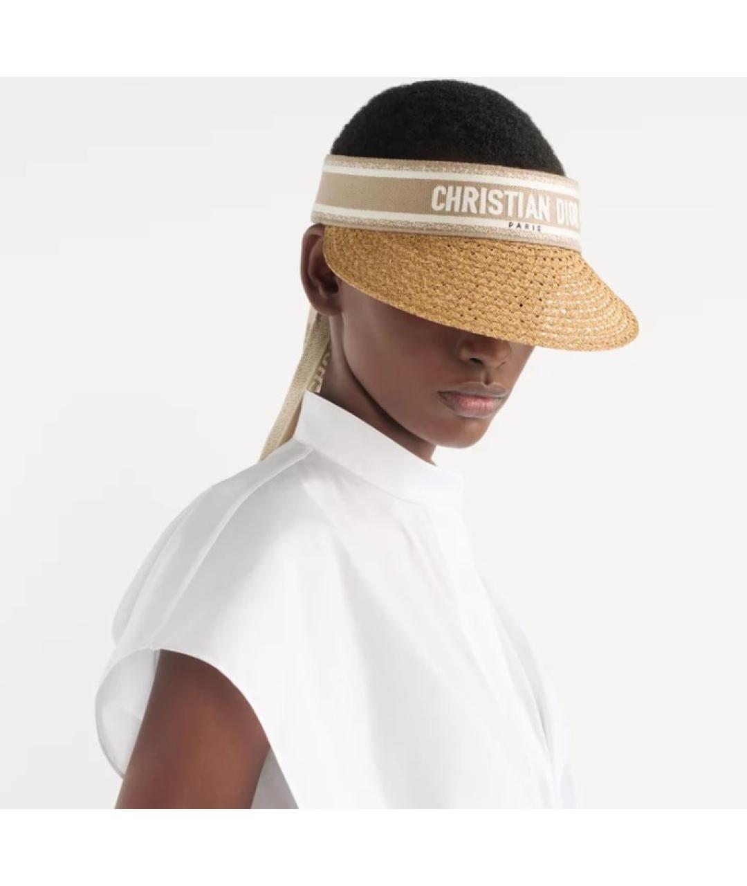 CHRISTIAN DIOR Бежевая кепка, фото 2