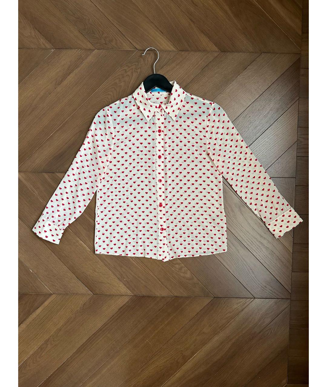 ALICE+OLIVIA Мульти шелковая рубашка, фото 7