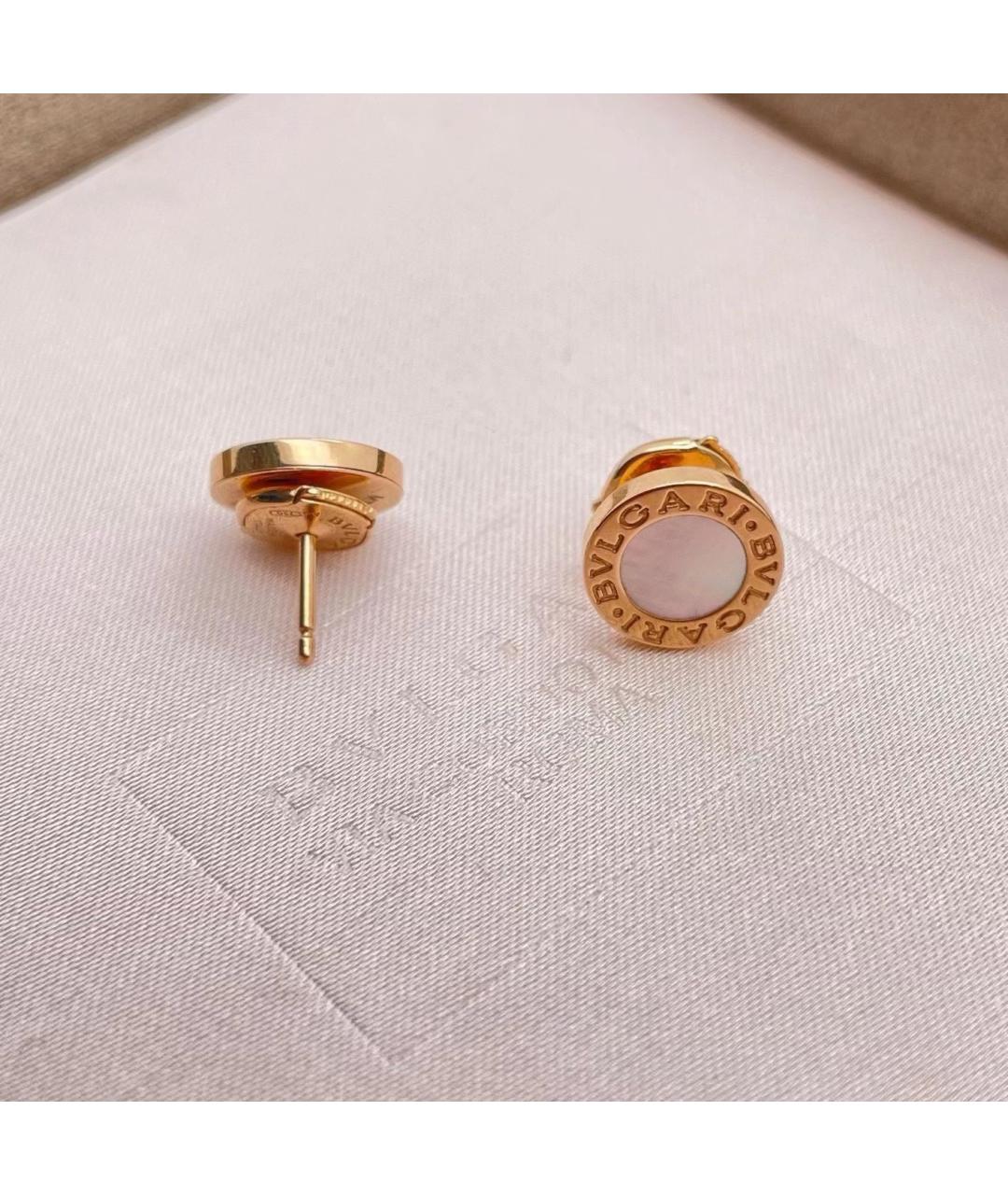 BVLGARI Белые серьги из розового золота, фото 2