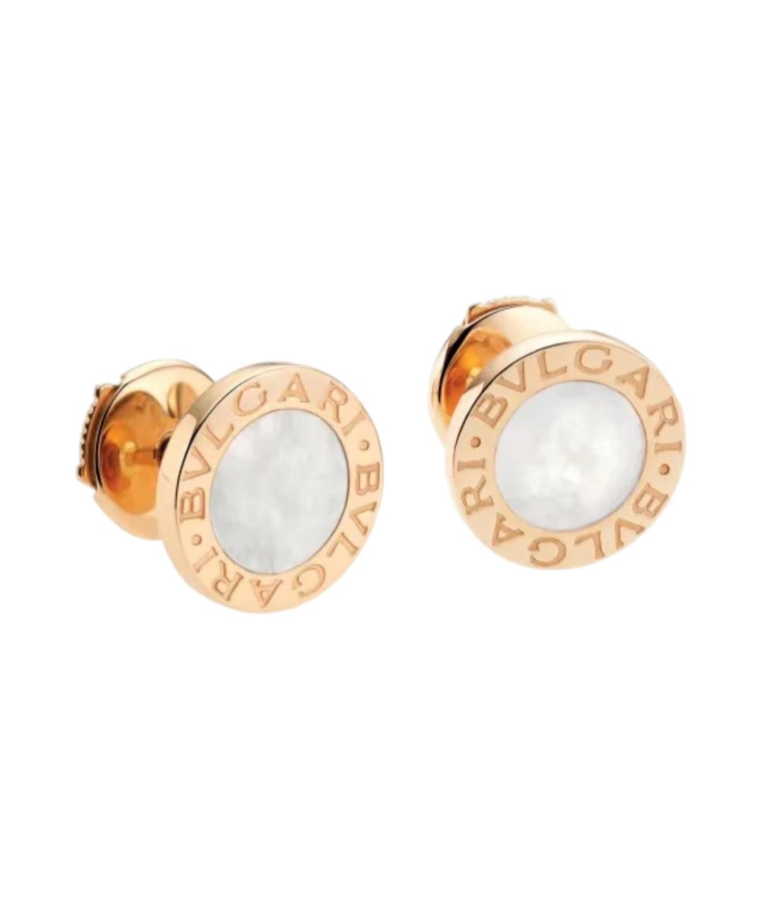 BVLGARI Белые серьги из розового золота, фото 1