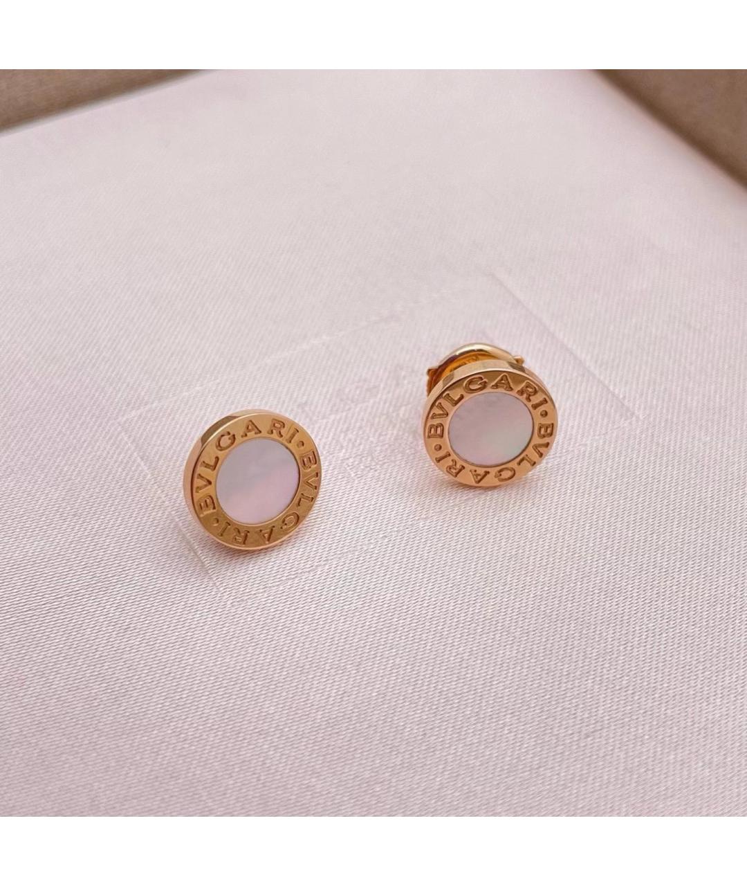 BVLGARI Белые серьги из розового золота, фото 3