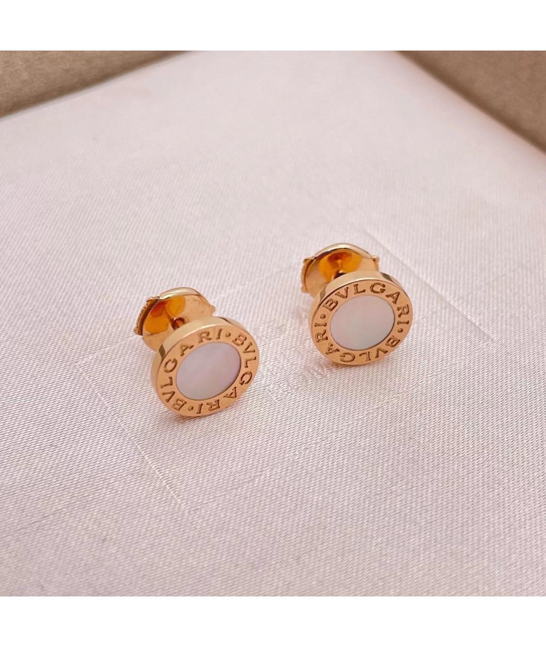 BVLGARI Белые серьги из розового золота, фото 5