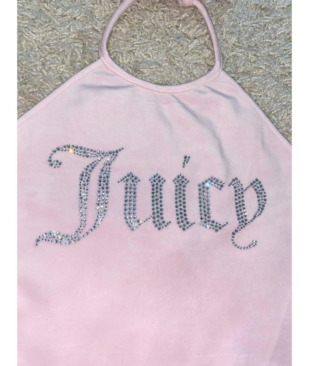 JUICY COUTURE Розовая велюровая майка, фото 2