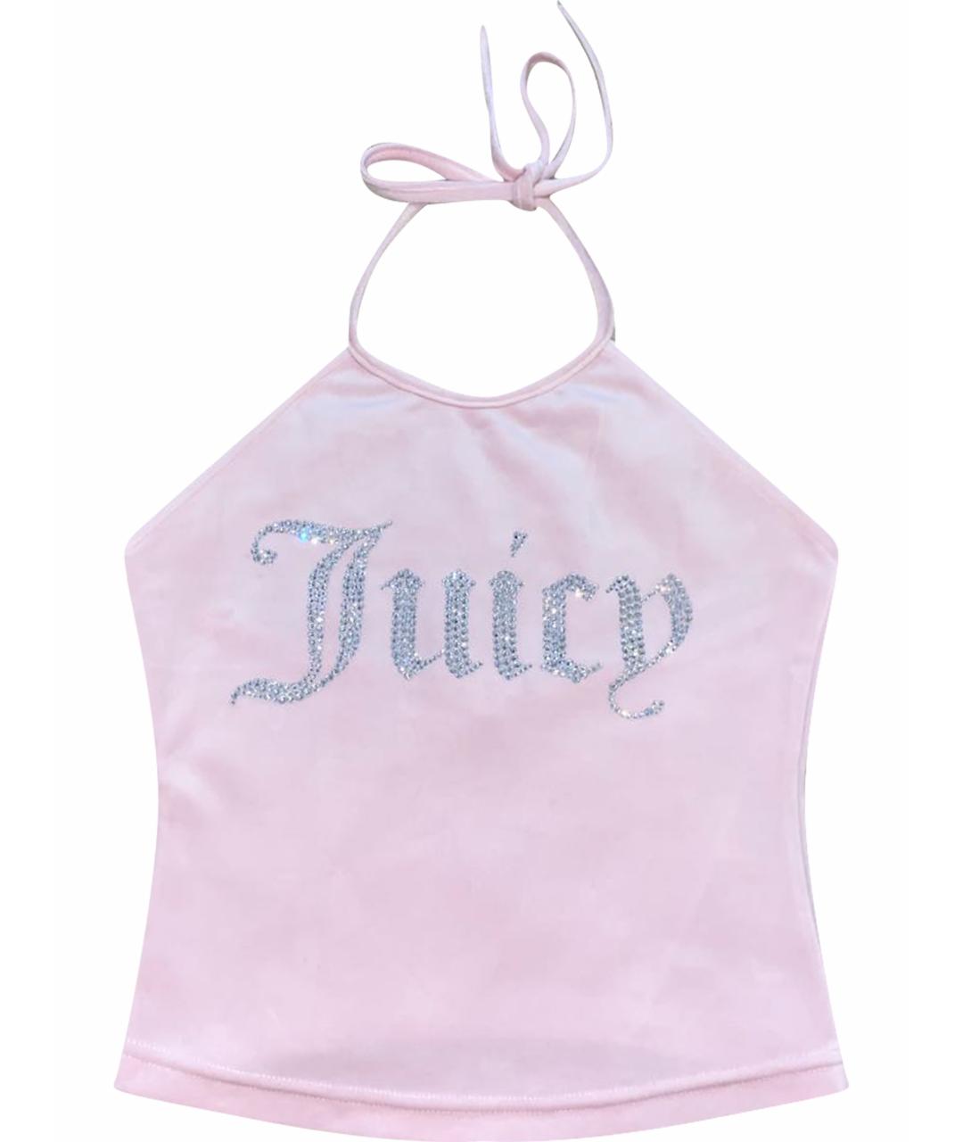JUICY COUTURE Розовая велюровая майка, фото 1