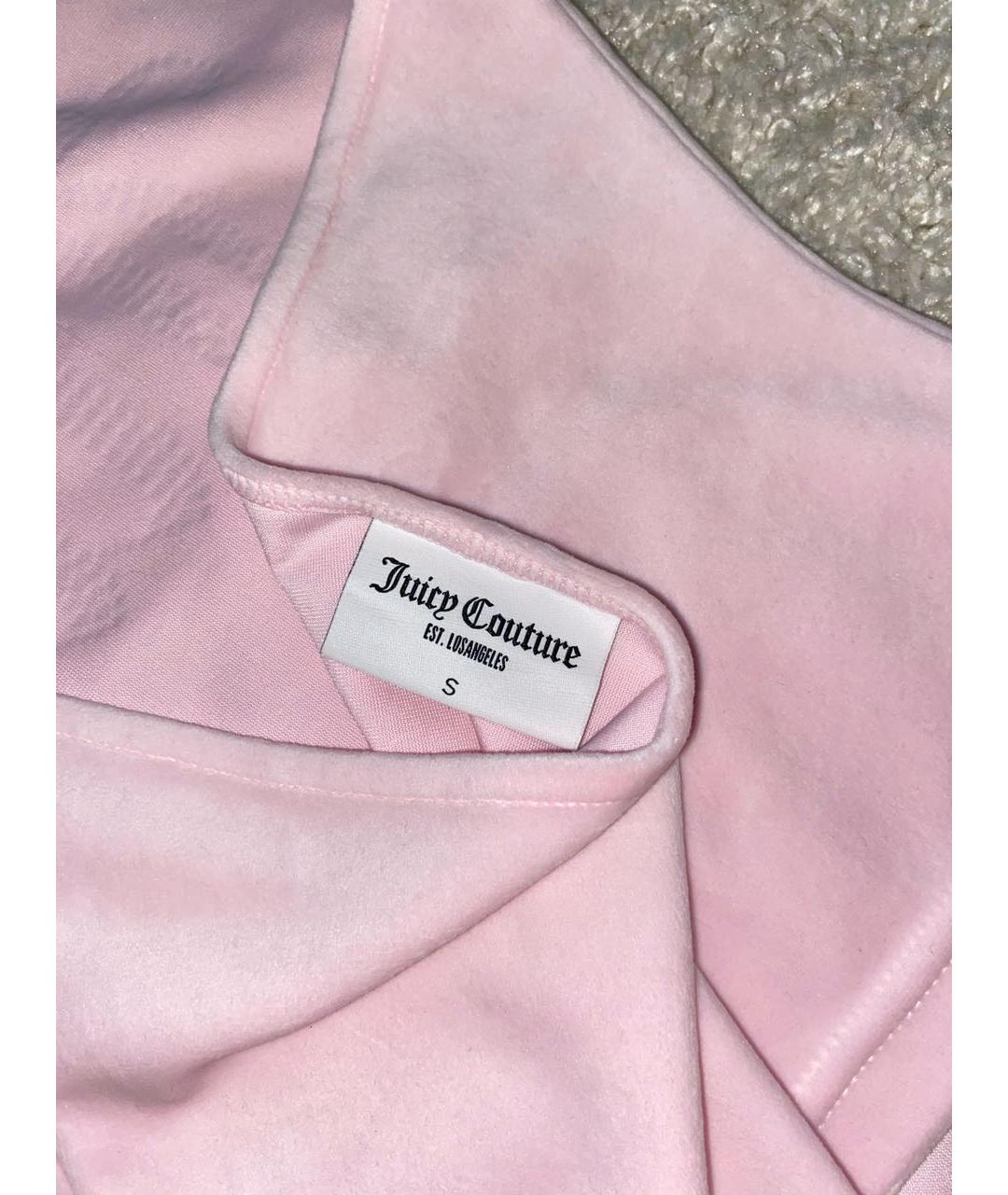 JUICY COUTURE Розовая велюровая майка, фото 4