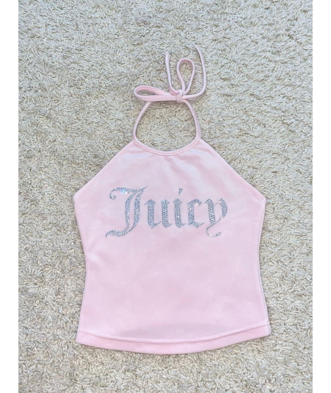 JUICY COUTURE Розовая велюровая майка, фото 8